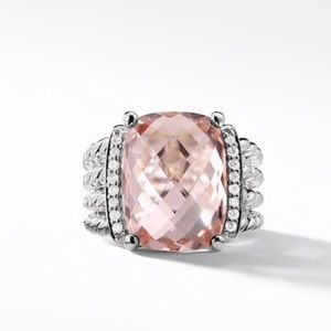 Wheaton Ring with Morganite & Diamonds